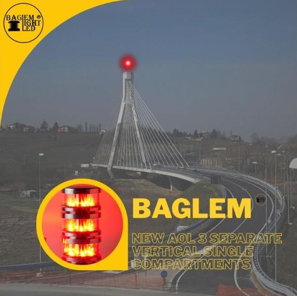 Advanced Obstacle Lighting by Baglem – Modular Vertical Lamp for Aviation Safety